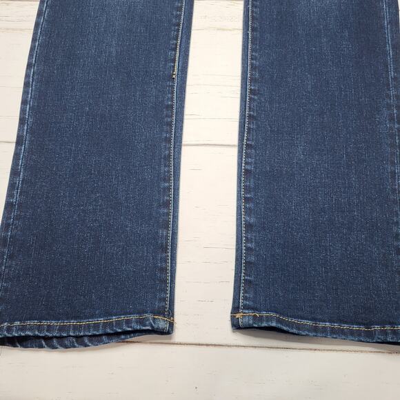 Liverpool Kingston Modern Slim Straight Jeans Dark Stanton Wash Button Zip 30x34 - Picture 8 of 13